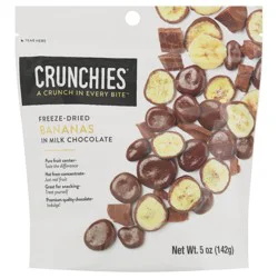 Crunchies Freeze-Dried Bananas in Milk Chocolate 5 oz