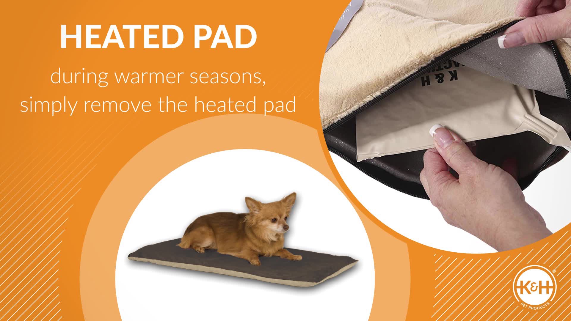 slide 4 of 9, K & H K&H Pet Products Thermo-Pet Mat Sage 14 X 28 Inches, 1 ct
