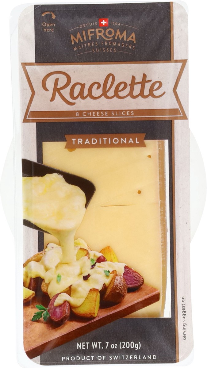 slide 3 of 14, Mifroma Traditional Raclette Cheese Slices 8 ea, 7 oz