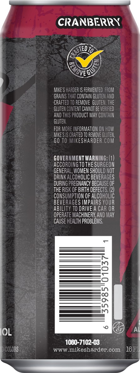 slide 6 of 7, Mike's Harder Cranberry Malt Beverage 16 oz, 16 oz