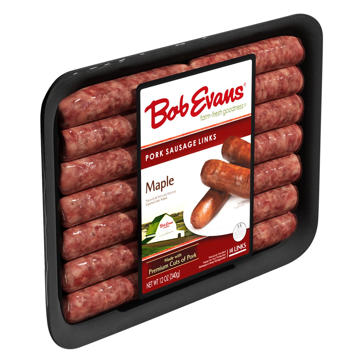 slide 4 of 9, Bob Evans Maple Pork Sausage Links, 12 oz