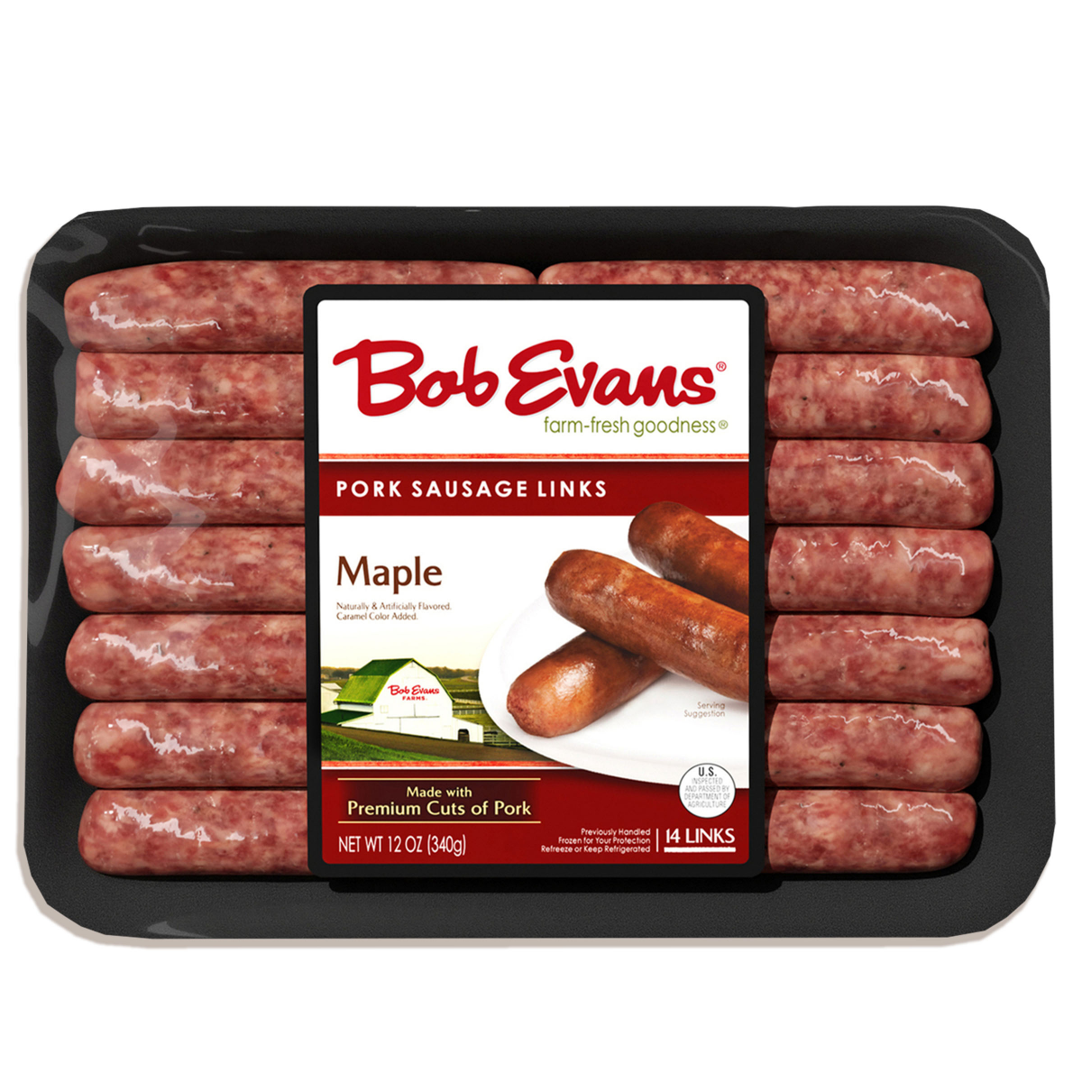 slide 1 of 9, Bob Evans Maple Pork Sausage Links, 12 oz