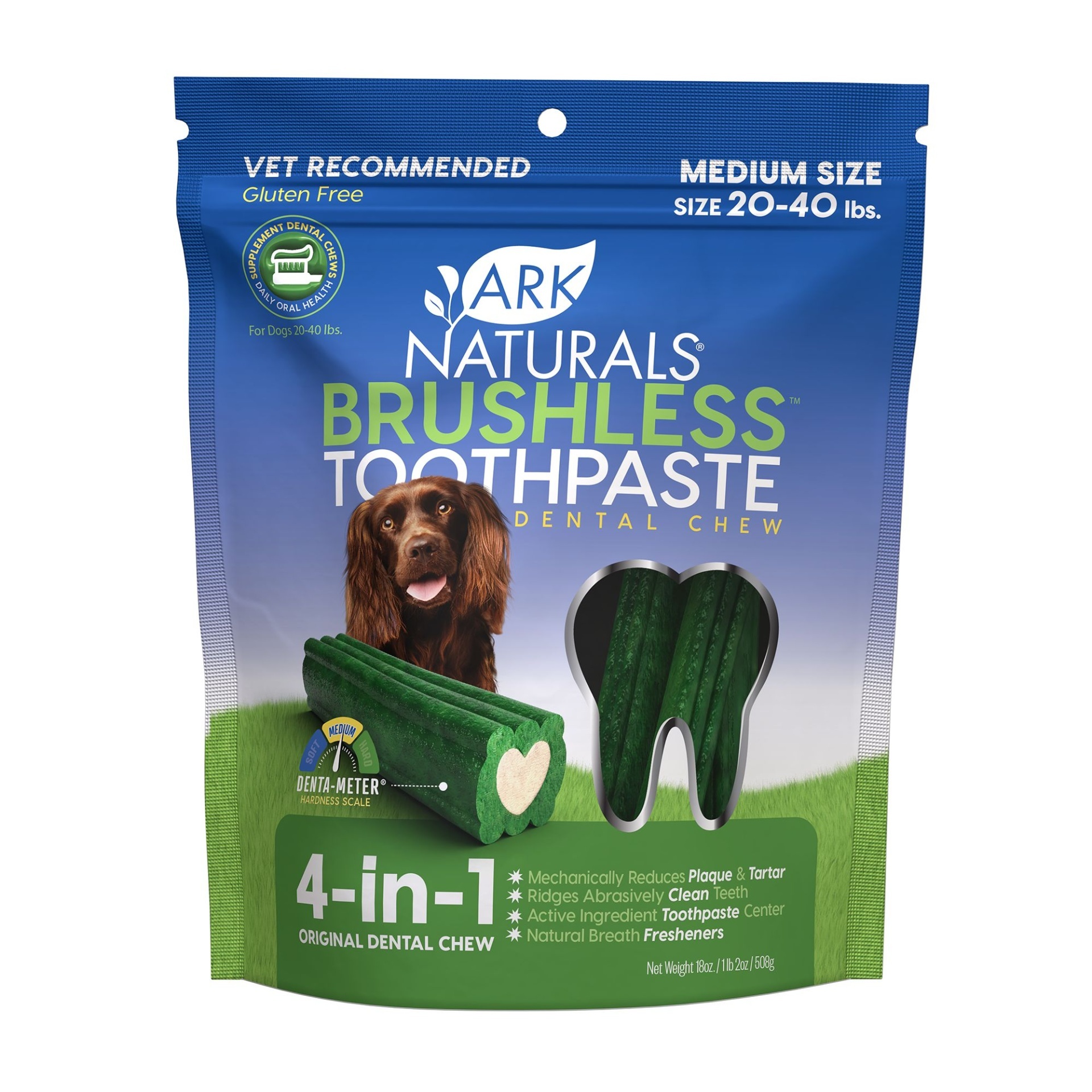 slide 1 of 1, Ark Naturals Breath-Less Brushless Tooth Paste Chews for Medium to Large Dogs, 18 oz