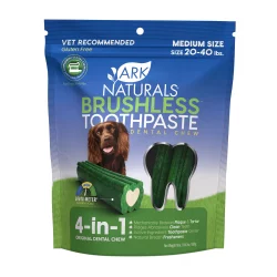 Ark Naturals Breath-Less Brushless Tooth Paste Chews for Medium to Large Dogs