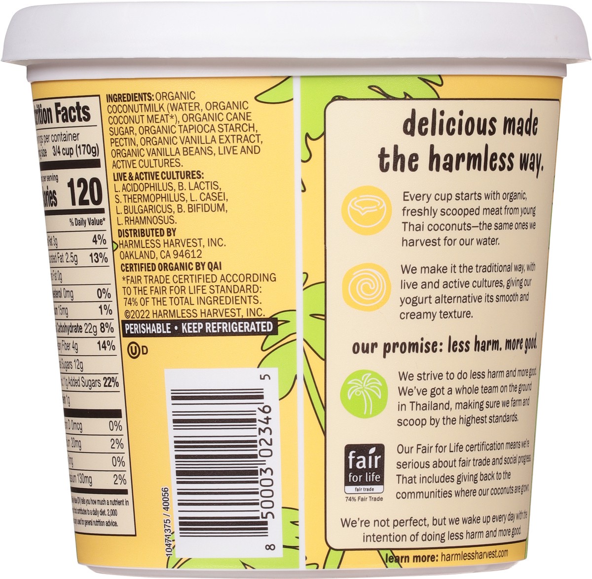 slide 8 of 11, Harmless Harvest Organic Vanilla Cultured Coconut 24 oz, 24 oz
