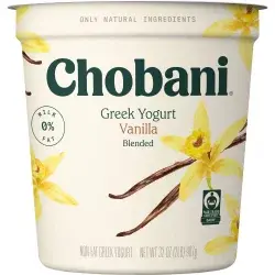 Chobani 0% Milkfat Vanilla Blended Greek Yogurt