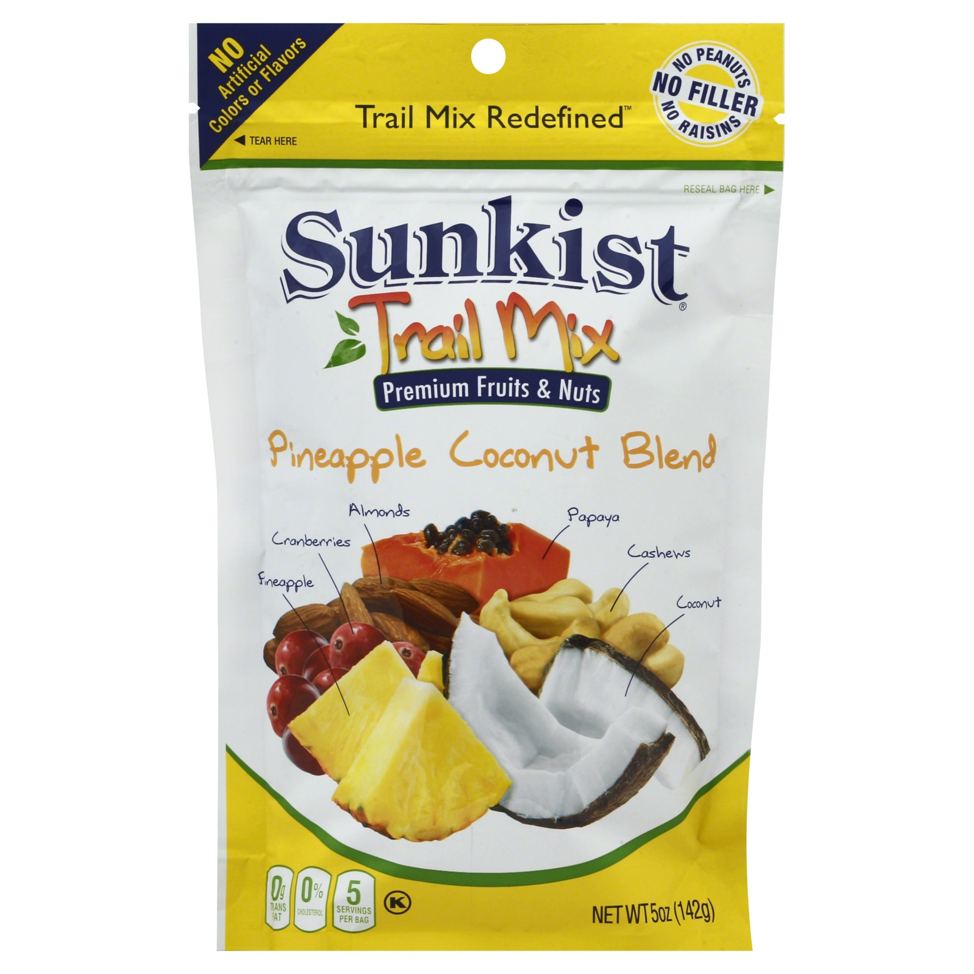 slide 1 of 2, Sunkist Pineapple Coconut Blend Trail Mix, 5 oz