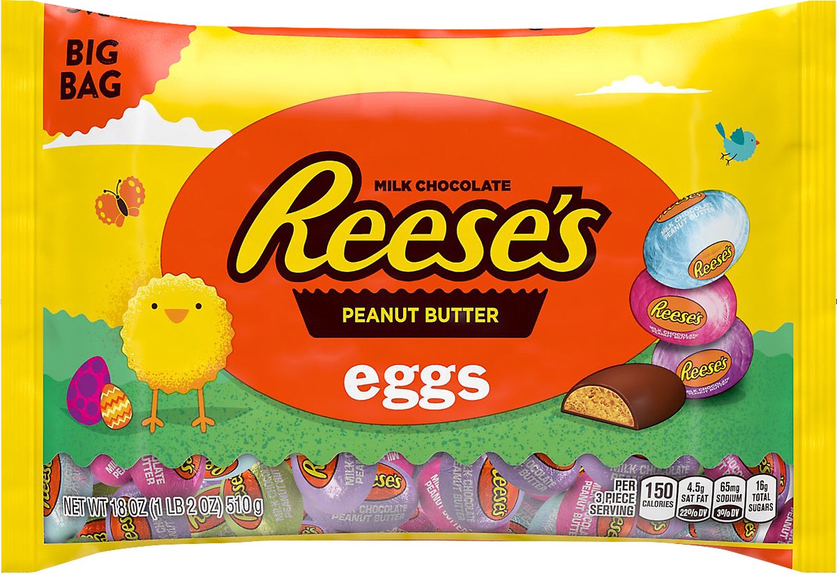 slide 3 of 3, Reese's Big Bag Milk Chocolate Peanut Butter Eggs 18 oz, 18 oz