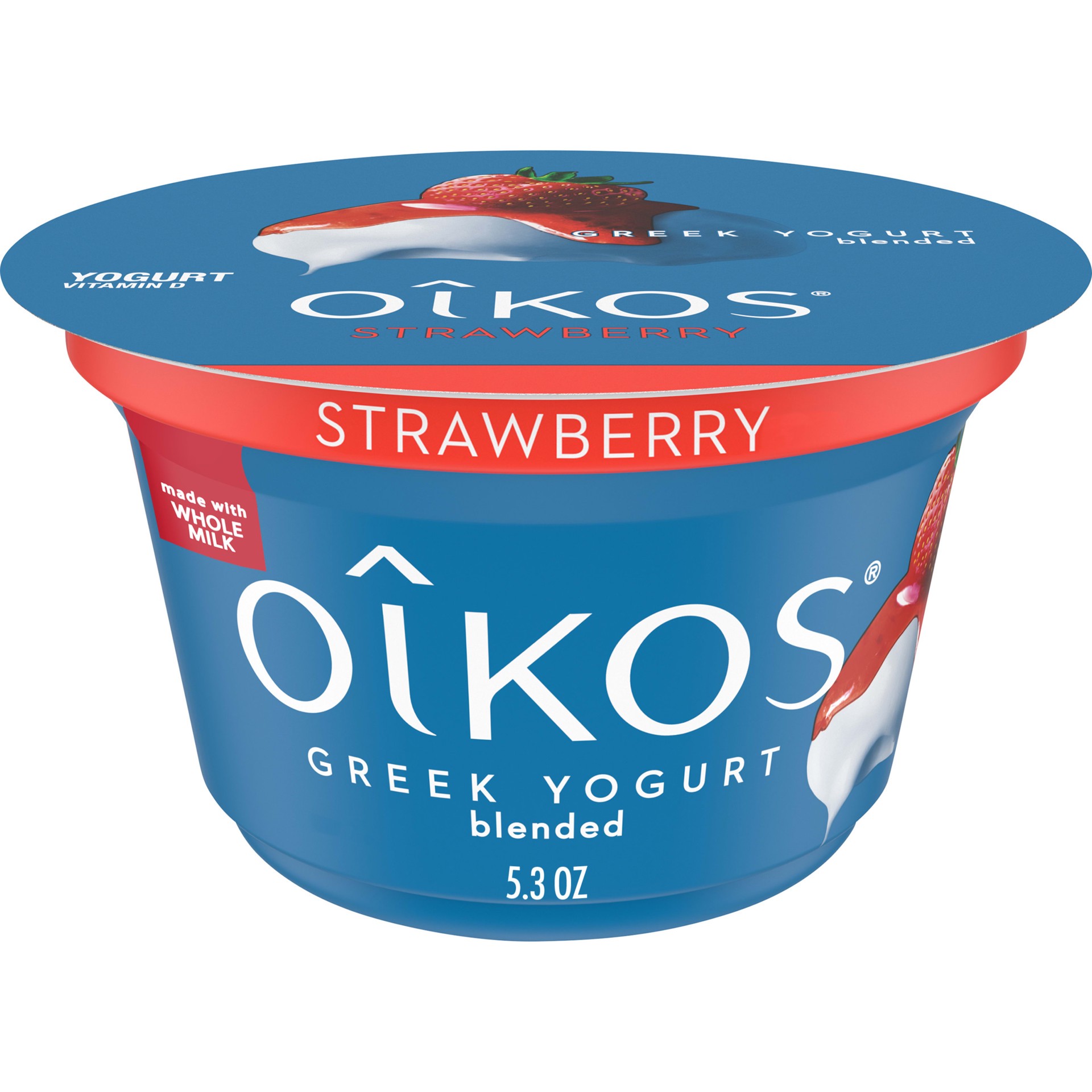 slide 1 of 8, Oikos Strawberry Greek Yogurt, 5.3 oz