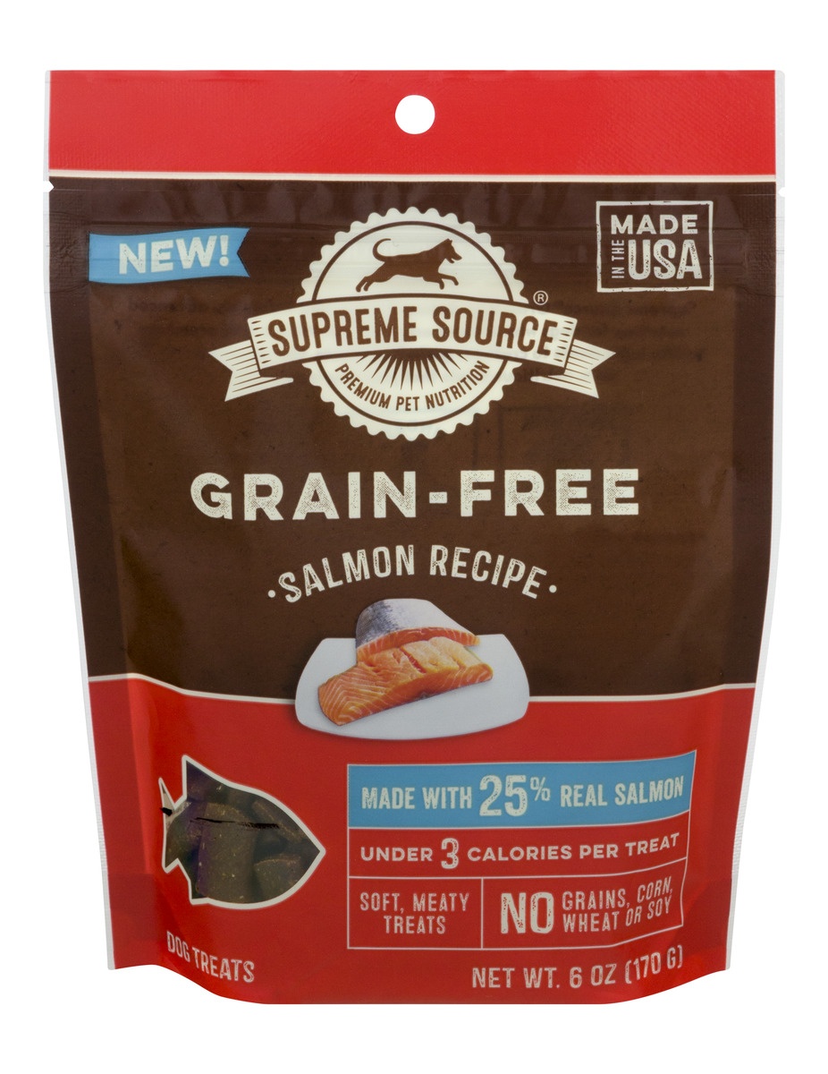 slide 1 of 1, Supreme Source Dog Treats Grain-Free Salmon Recipe, 6 oz