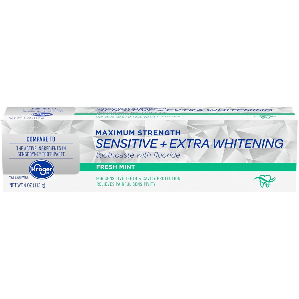 slide 2 of 3, Kroger Sensitive Whitening Toothpaste, 4 oz