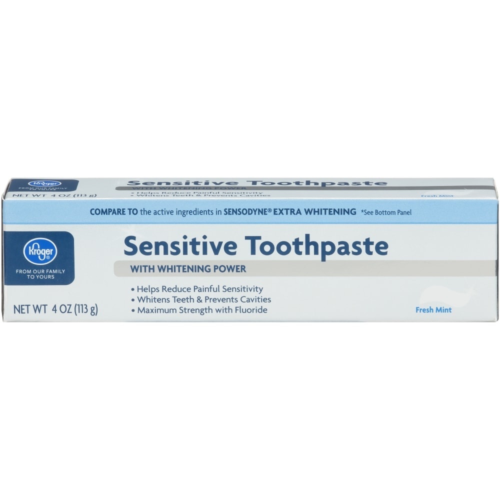 slide 1 of 1, Kroger Sensitive Whitening Toothpaste, 4 oz