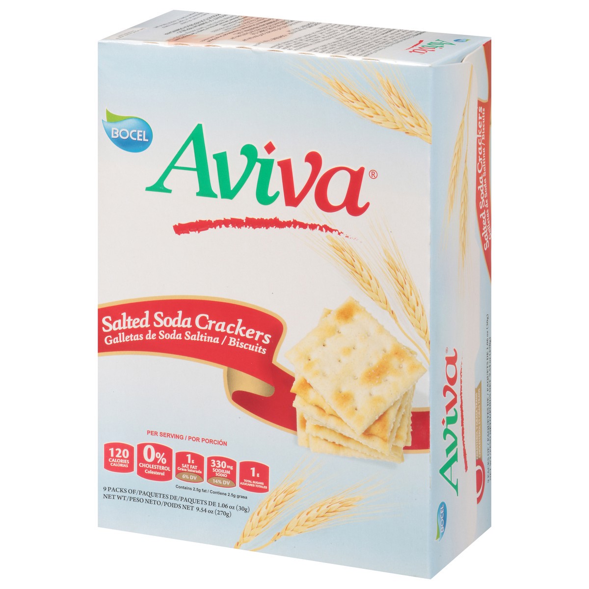 slide 4 of 4, Aviva Salted Soda Crackers 9 - 1.06 oz Packs, 9 ct