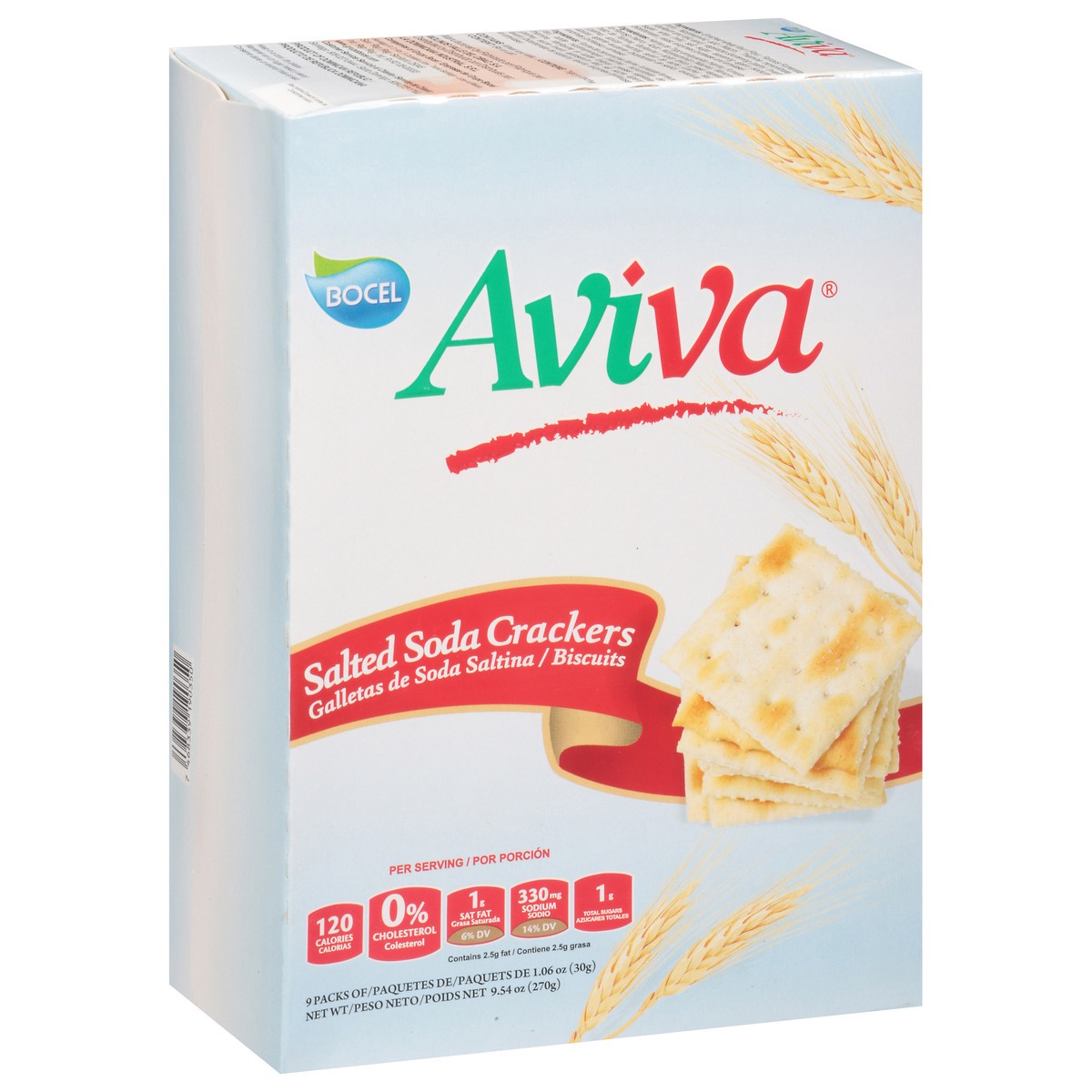 slide 3 of 4, Aviva Salted Soda Crackers 9 - 1.06 oz Packs, 9 ct