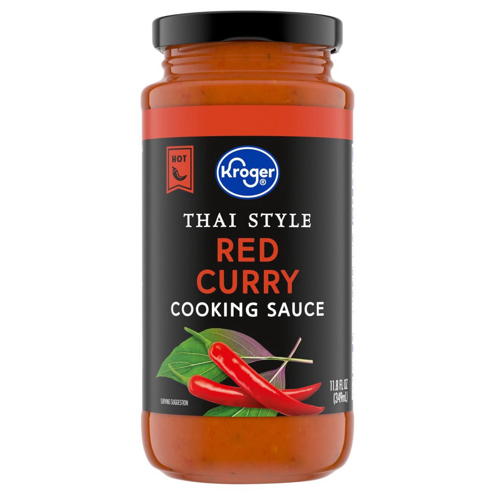 slide 1 of 4, Kroger® Thai Style Red Curry Cooking Sauce, 11.8 fl oz