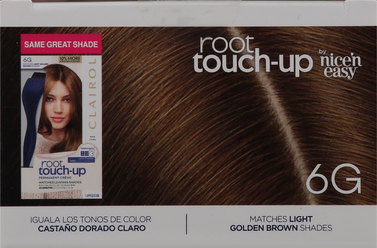 slide 9 of 9, Nice 'n Easy Clairol Root Touch-Up Permanent Hair Color - 6G Light Golden Brown - 1 Kit, 1 ct