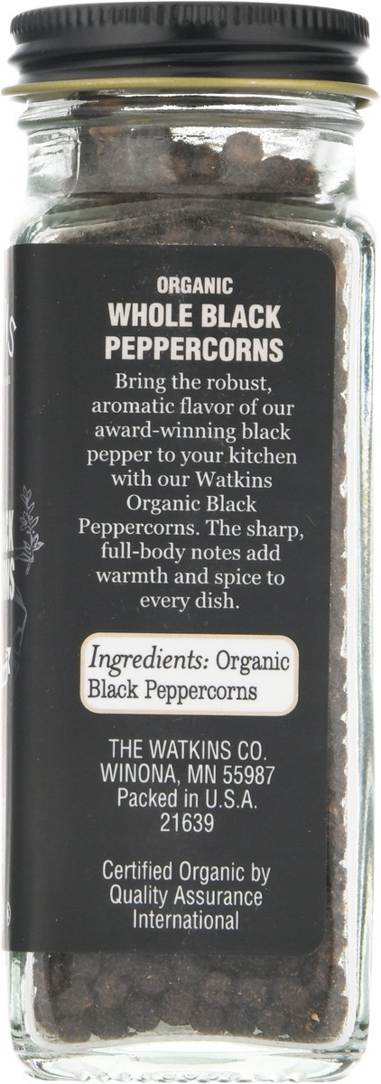 slide 6 of 9, Watkins Whole Black Organic Peppercorns 2.6 oz, 2.6 oz