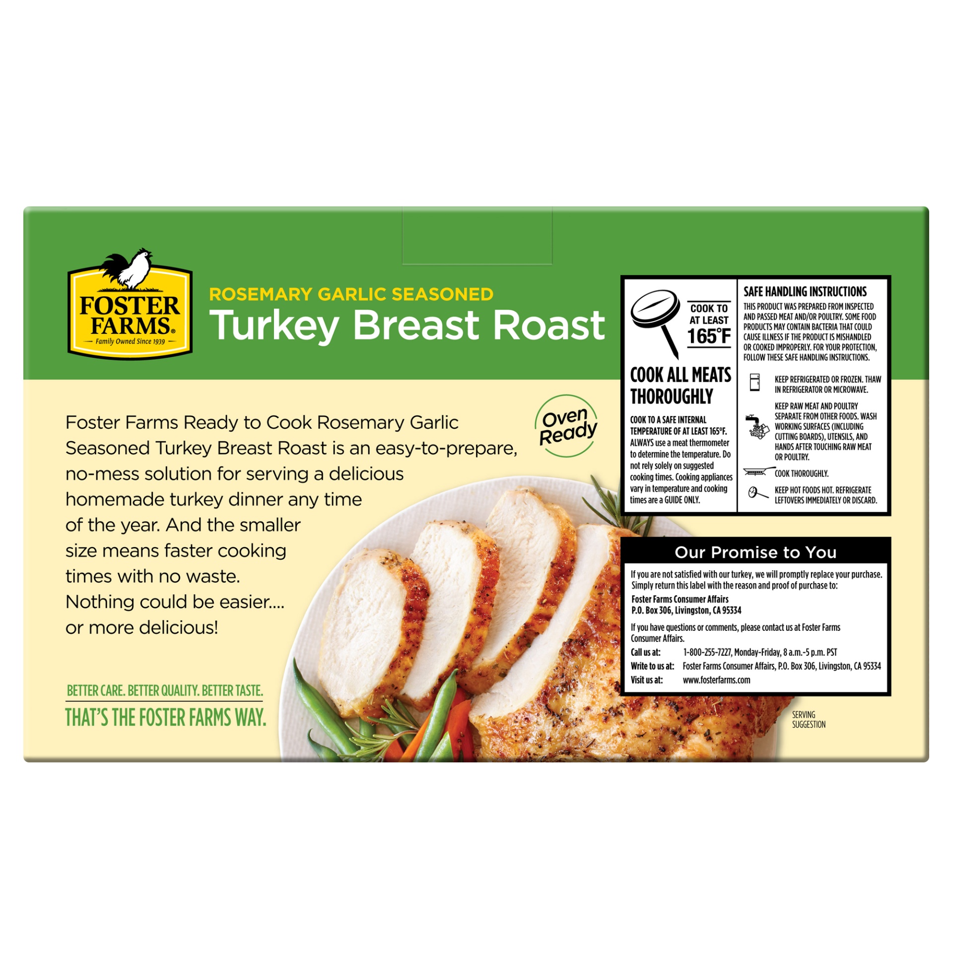 slide 2 of 3, Foster Farms Rosemary Garlic Roast Turkey Breast, 1 ct