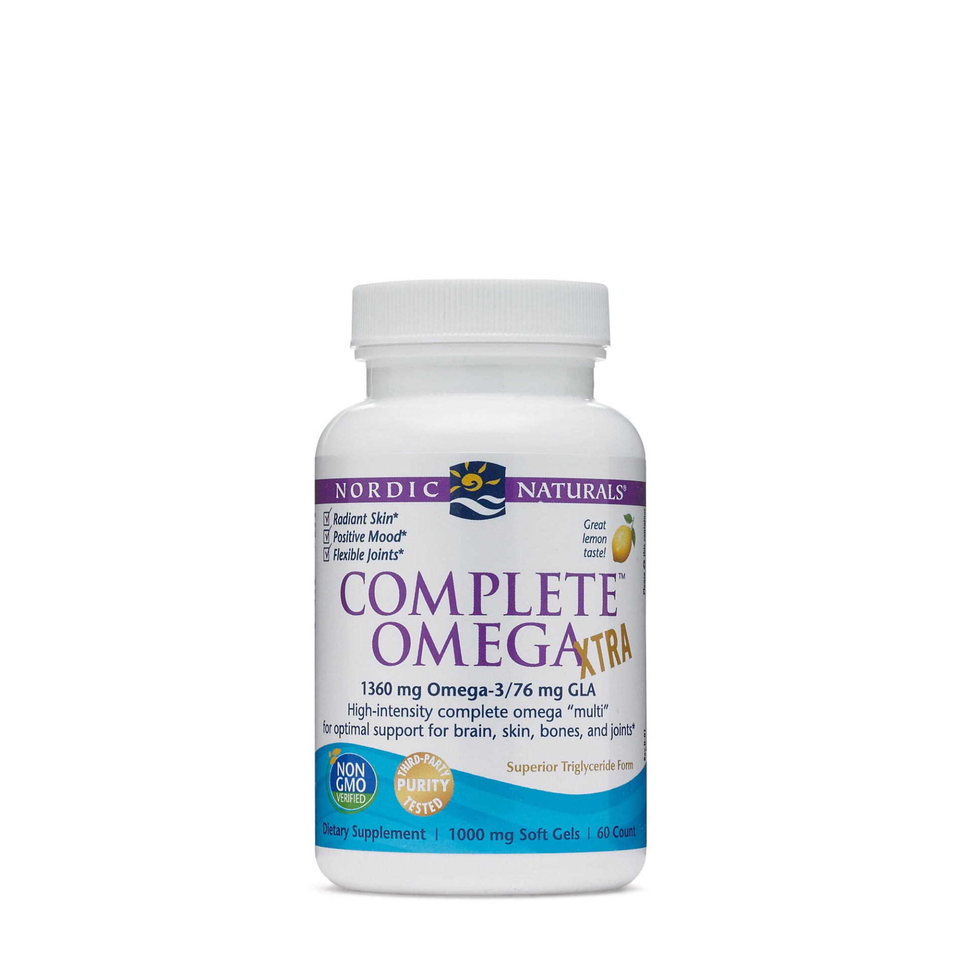 slide 1 of 1, Nordic Naturals Complete Omega Extra Lemon, 60 ct