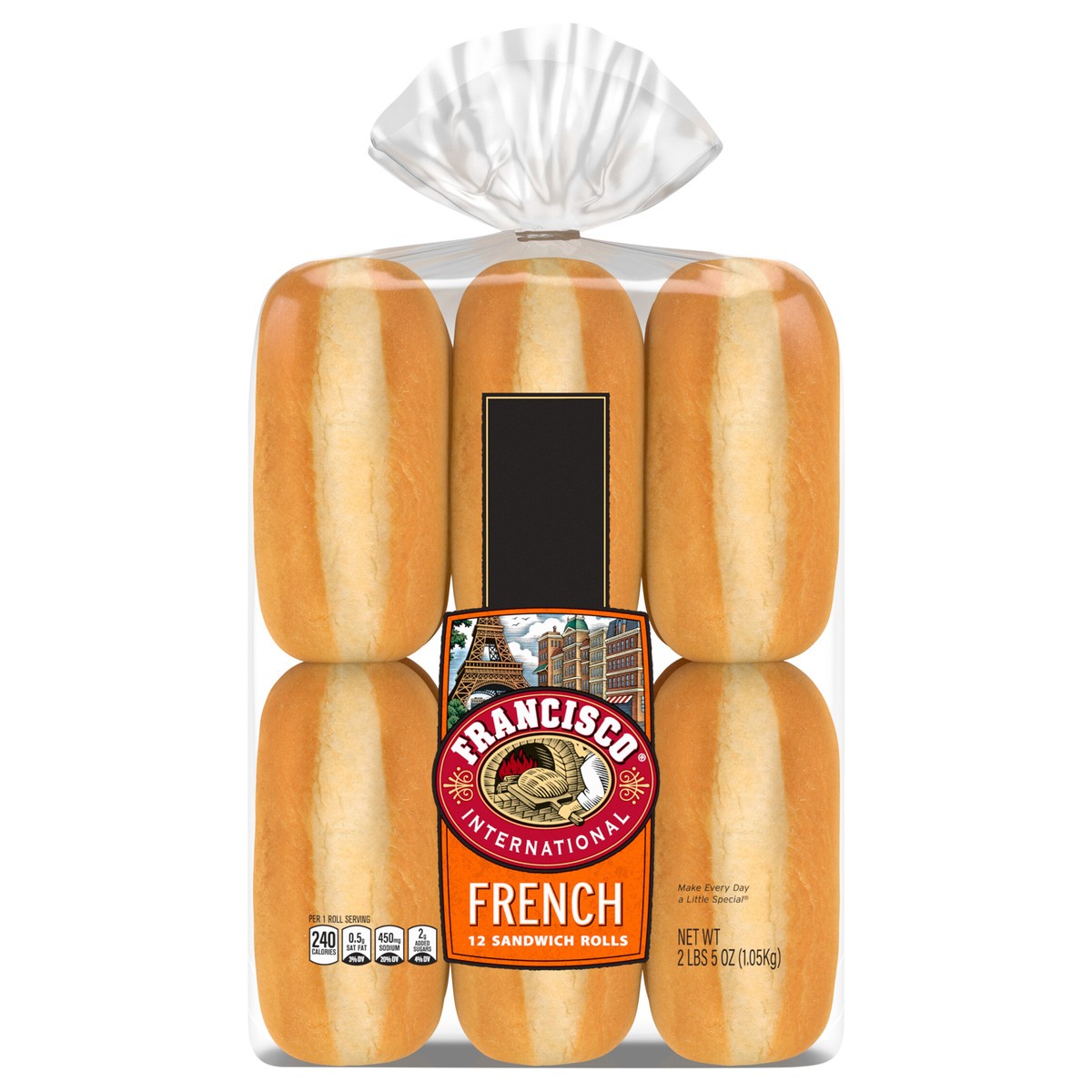 slide 1 of 5, Francisco International French (Club Pack) Sandwich Rolls, 12 count, 37 oz, 12 ct