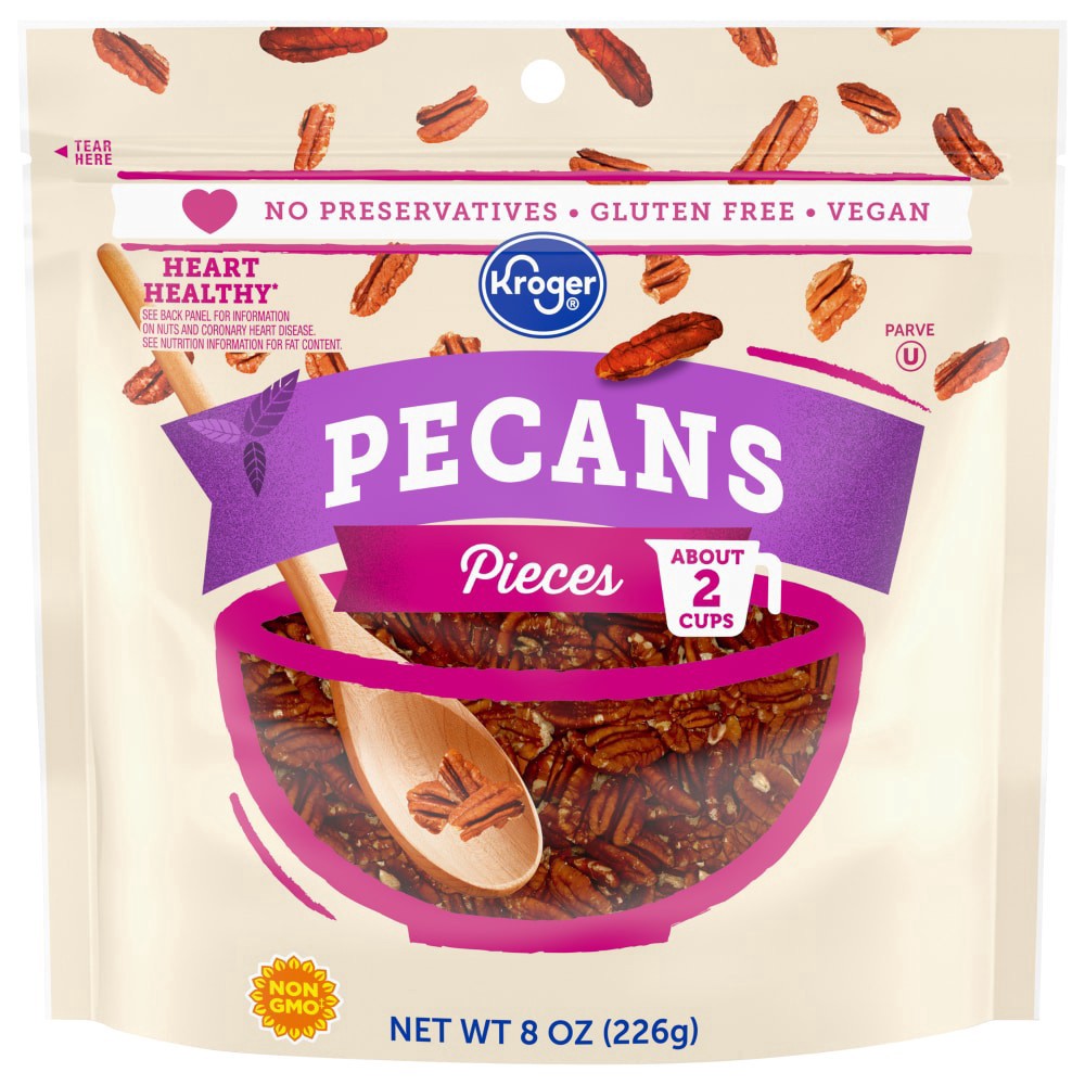 slide 2 of 2, Kroger Pecan Pieces, 8 oz