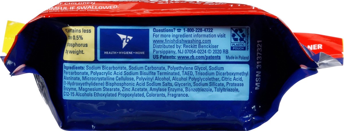 slide 4 of 9, Finish Powerball Tabs Automatic Dishwasher Detergent Max in 1 19 Count, 19 ct