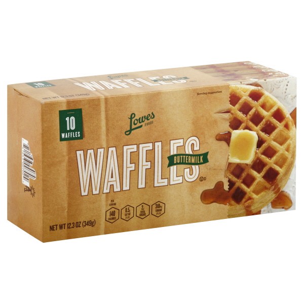 slide 1 of 1, Lowes Foods Waffles Buttermilk, 12.3 oz
