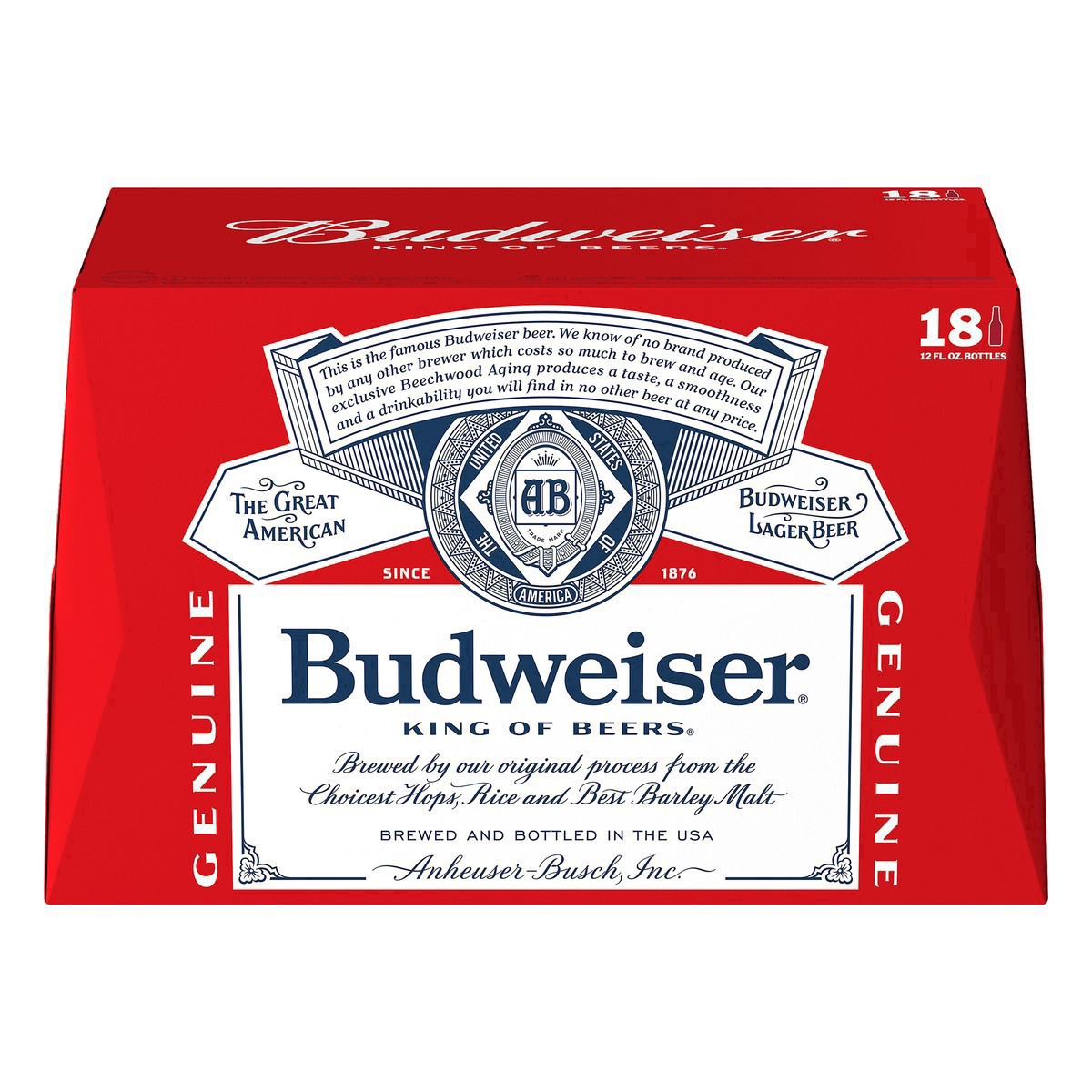 slide 20 of 39, Budweiser Beer, 18 Pack Beer, 12 FL OZ Bottles, 5% ABV, 18 ct; 12 oz