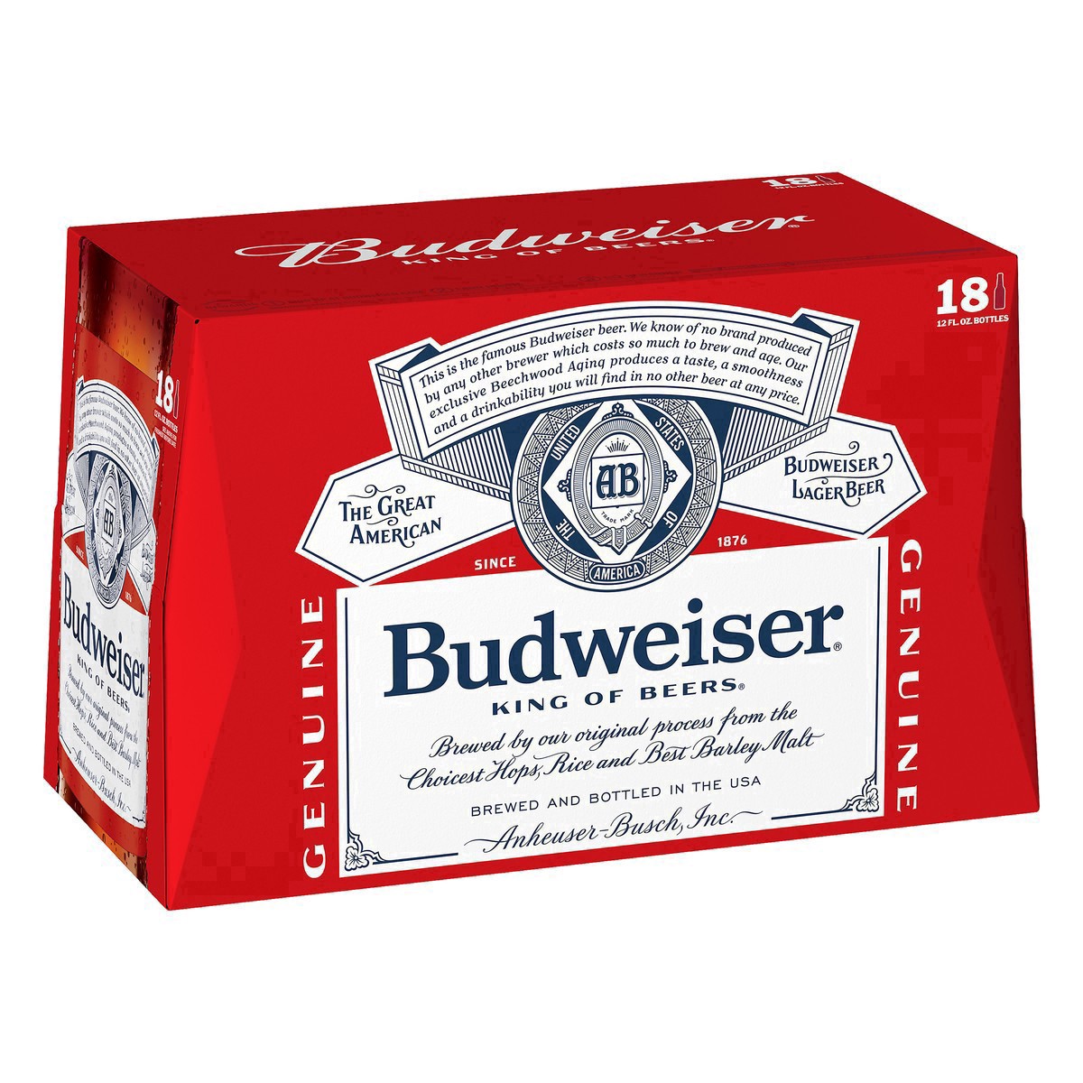 slide 35 of 39, Budweiser Beer, 18 Pack Beer, 12 FL OZ Bottles, 5% ABV, 18 ct; 12 oz