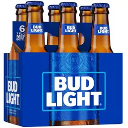 Bud Light Beer, 6 Pack Beer, 7 FL OZ Bottles, 4.2% ABV