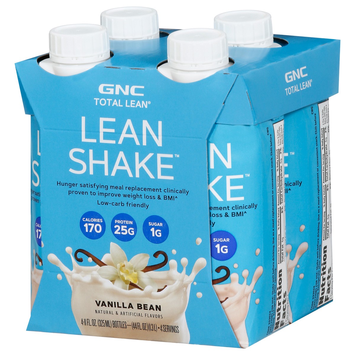 slide 3 of 9, Gnc Total Lean Vanilla Bean Lean Shake, 4 ct; 11 fl oz