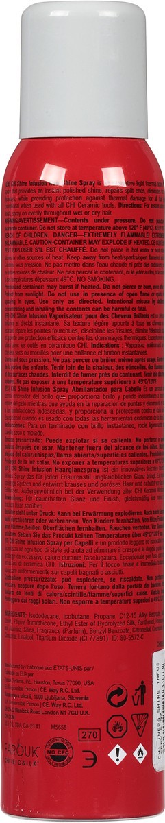 slide 3 of 9, CHI Shine Infusion Hair Shine Spray, 5.3 oz