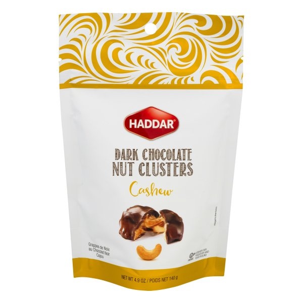 slide 1 of 1, Haddar Cashew Dark Chocolate Nut Clusters, 4.9 oz