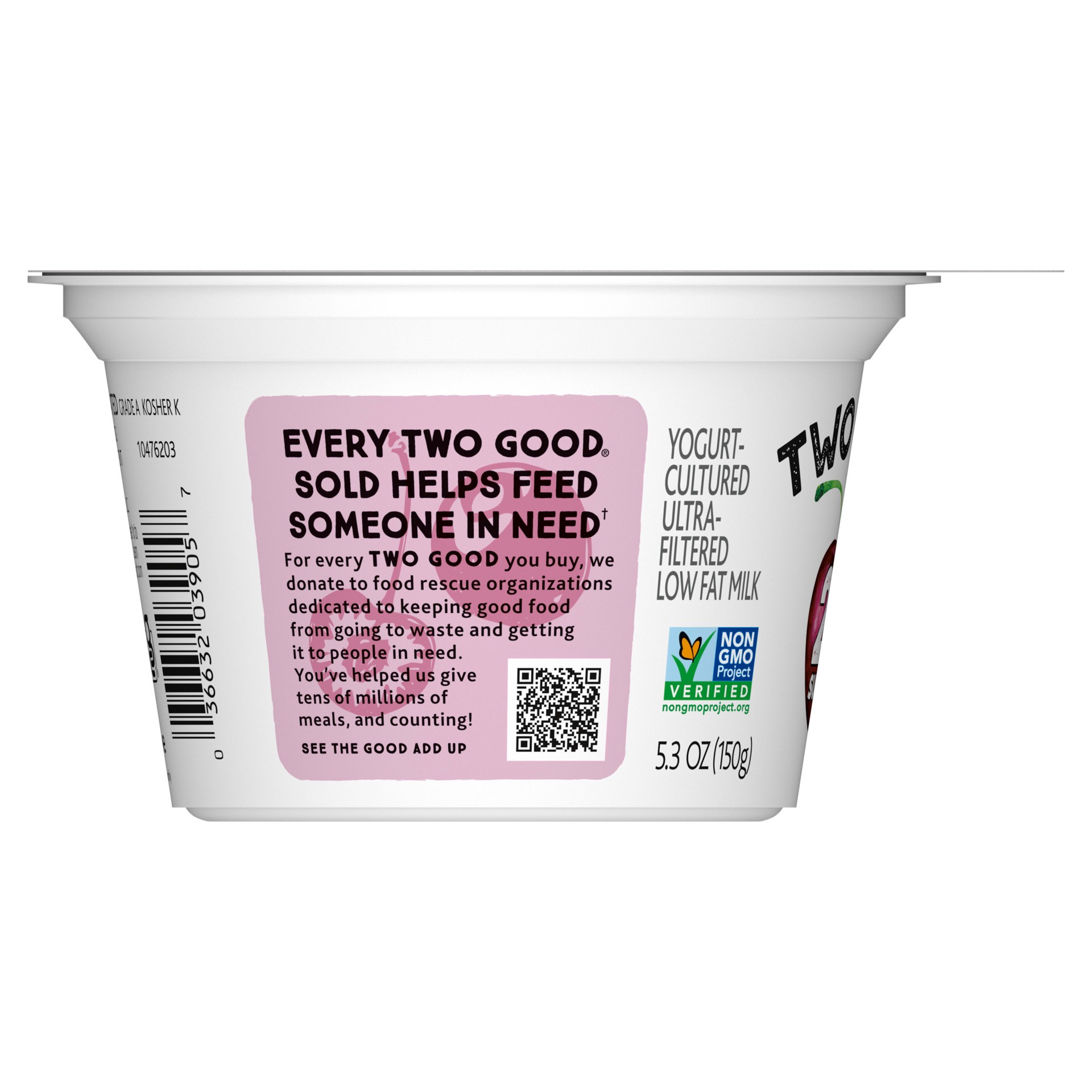 slide 4 of 5, Too Good & Co. Cherry Flavored Lower Sugar, Low Fat Greek Yogurt Cultured Product, Gluten Free, Keto Friendly Healthy Snacks, 5.3 OZ Cup, 5.3 oz