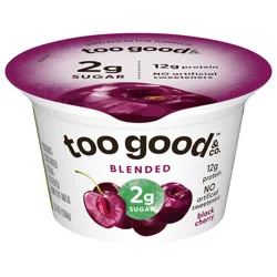 Too Good & Co. Cherry Yogurt-Cultured Ultra-Filtered Low Fat Milk Product, Creamy and Delicious Low Fat Yogurt Product Snack Cup with Real Fruit Puree, Good Source of Protein, 5.3 OZ Cup