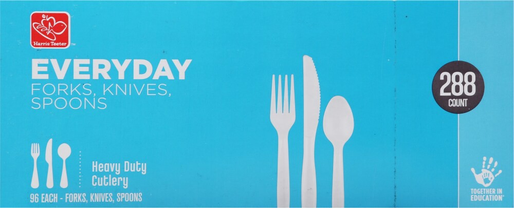 slide 3 of 6, Harris Teeter Everyday Heavy Day Cutlery Set, 288 ct