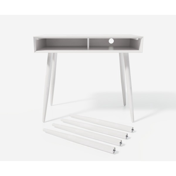 slide 10 of 10, Realspace Lanzi 35""W Student Computer Desk, White, 1 ct