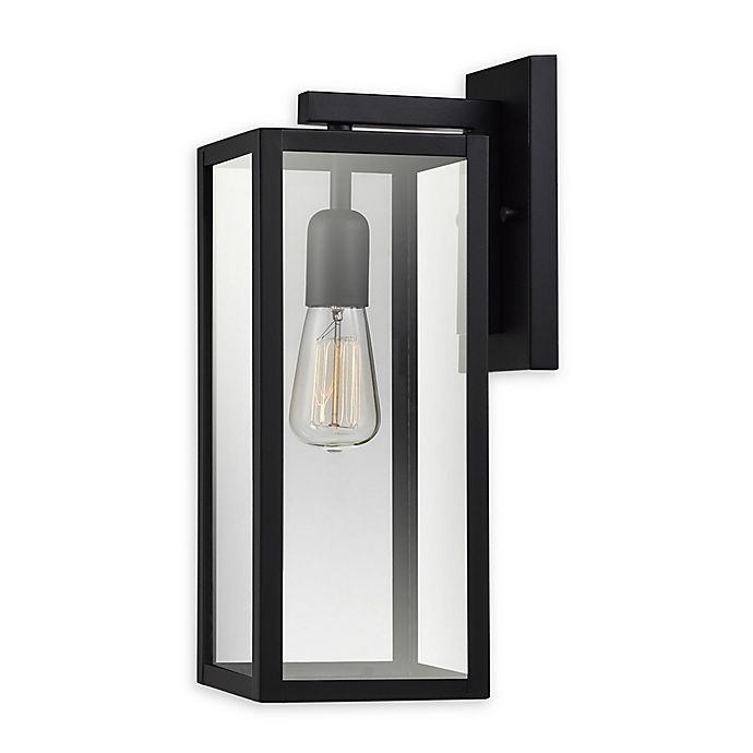 slide 1 of 4, Globe Electric Hurley Wall-Mount Outdoor Light - Matte Black, 1 ct