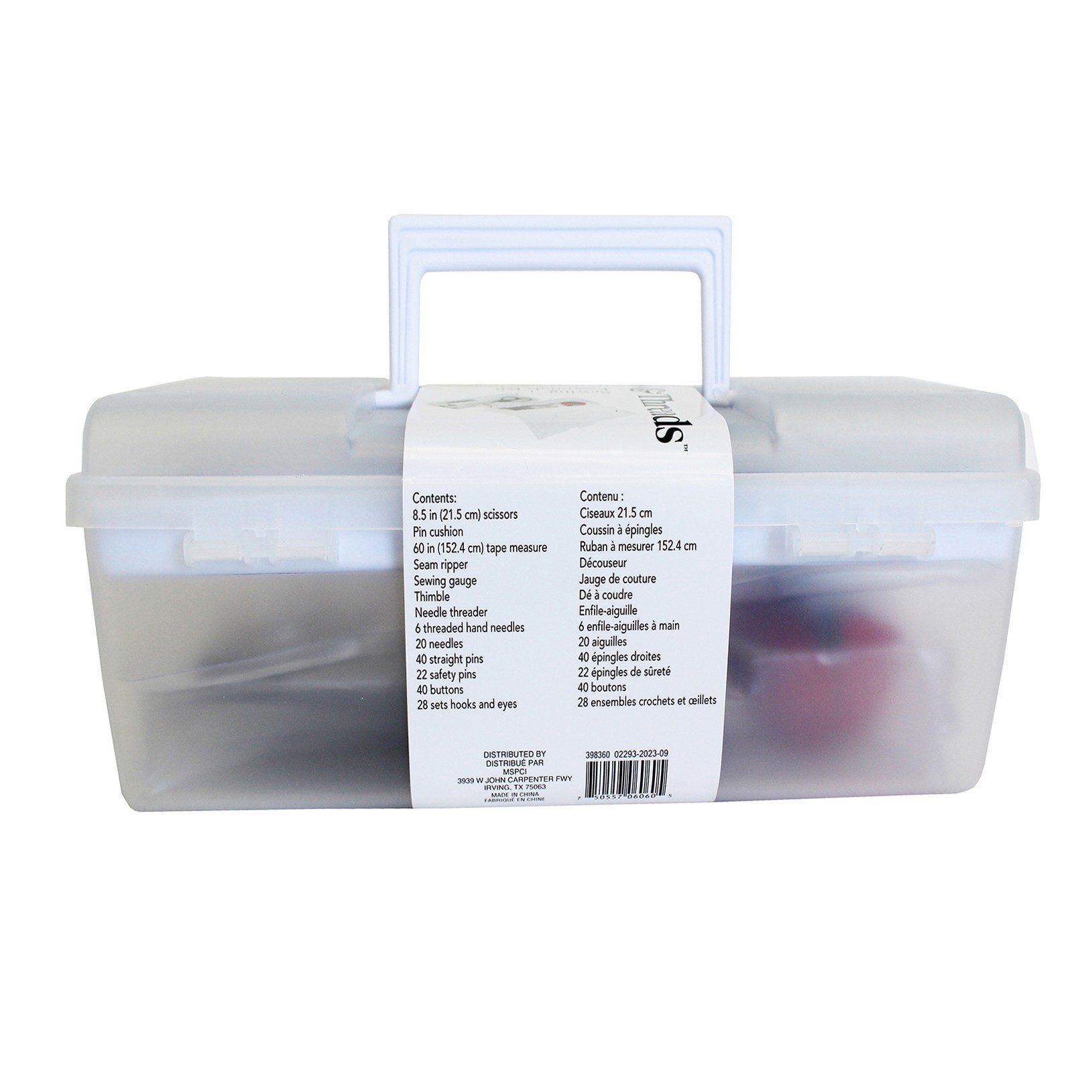 slide 5 of 6, Allary Sew & Go Premium Sewing Kit In Caddy With Removable Tray By Loops & Threads, 20 needles