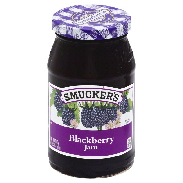 slide 1 of 1, Smucker's Jam Seedless Blackberry, 18 oz