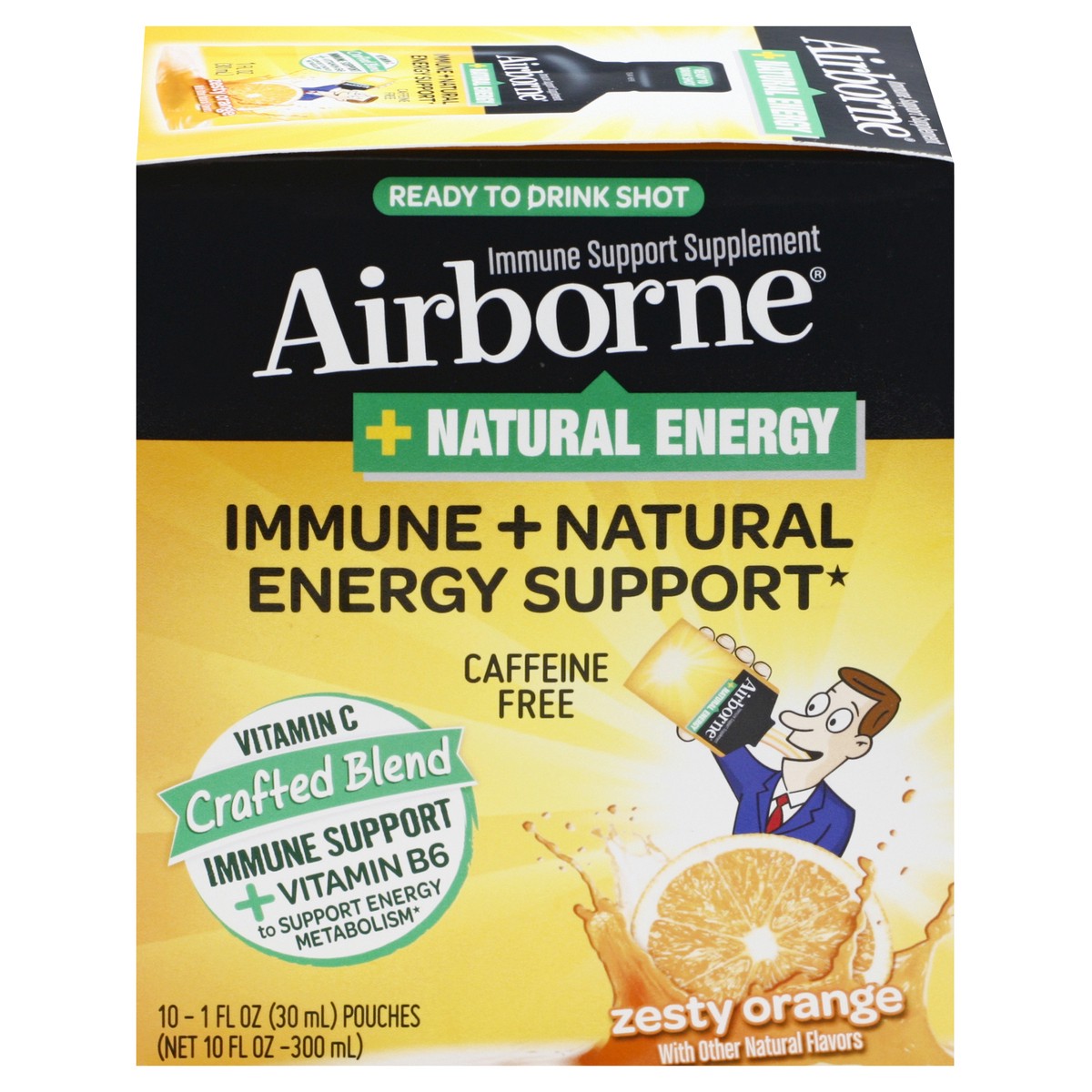 slide 4 of 10, Airborne Immune + Natural Energy Support 10 ea, 10 ct