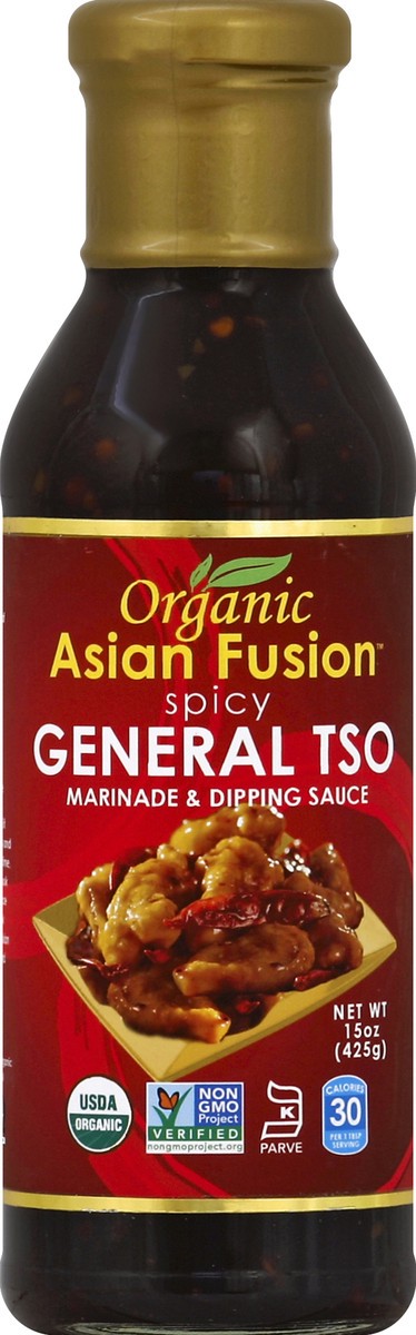 slide 2 of 3, Asian Fusion Organic Spicy General Tso Marinade & Dipping Sauce 15 oz, 15 oz