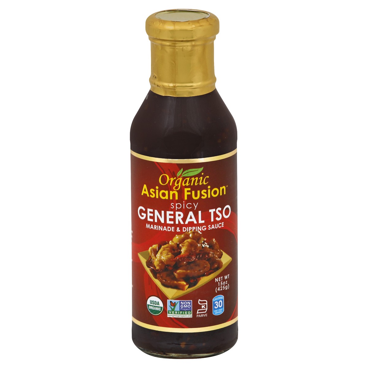 slide 3 of 3, Asian Fusion Organic Spicy General Tso Marinade & Dipping Sauce 15 oz, 15 oz