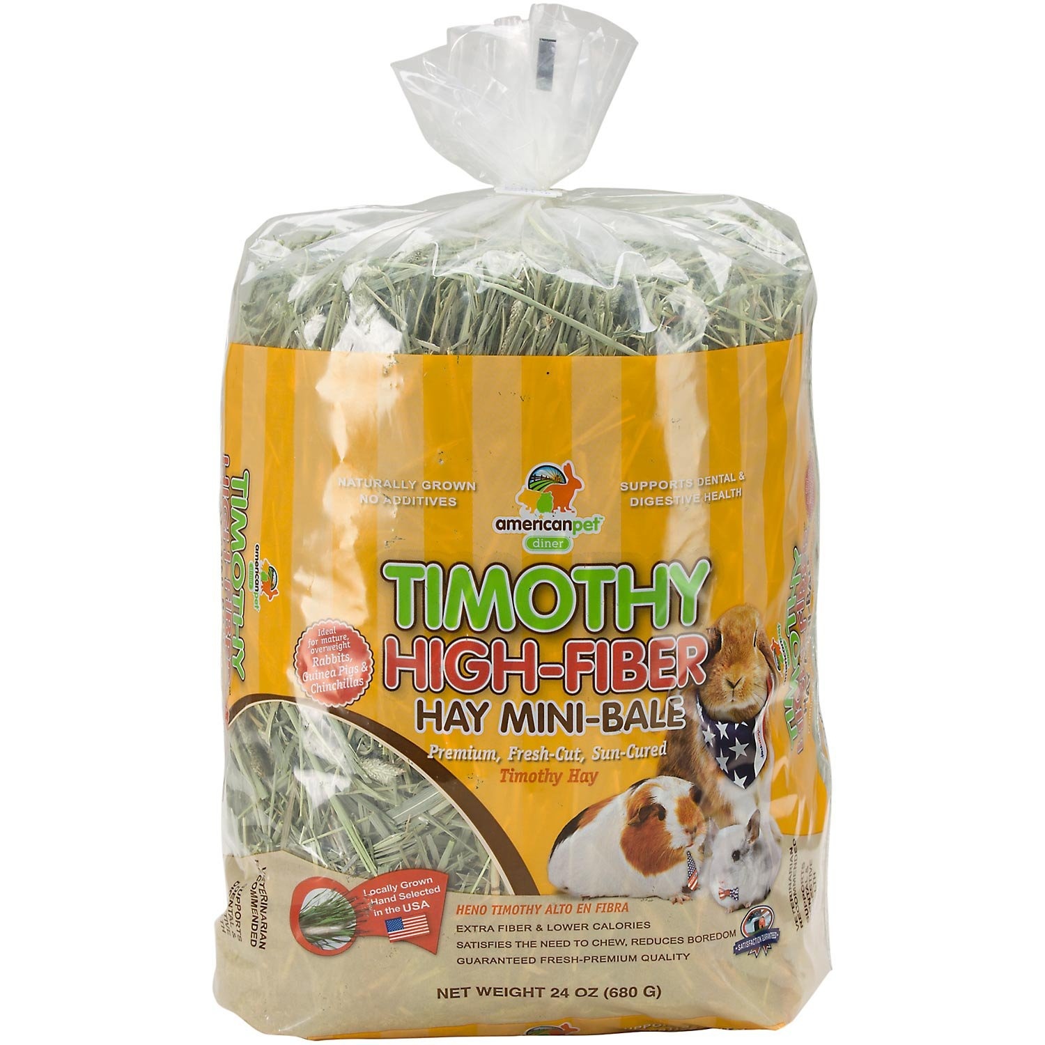 slide 1 of 1, American Pet Diner Timothy High-Fiber Hay, 24 oz