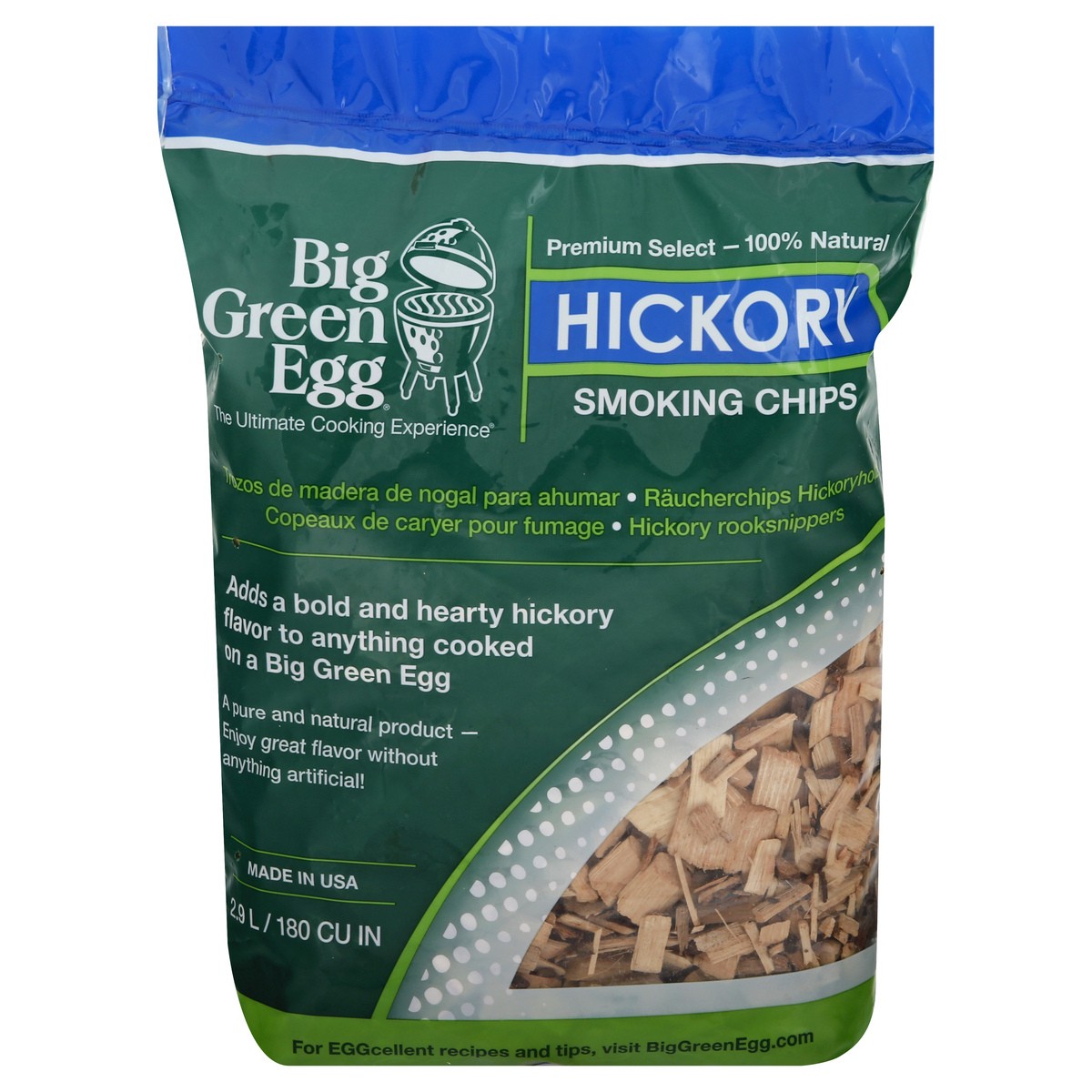 slide 4 of 11, Big Green Egg Hickory Smoking Chips 2.9 lt, 2.90 l