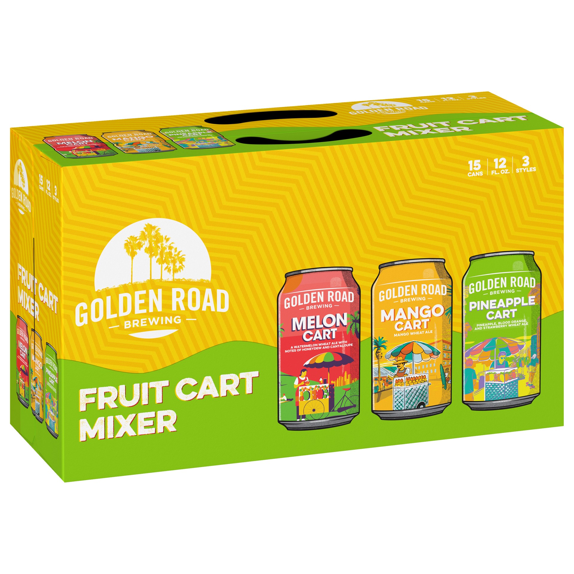 slide 1 of 5, Golden Road Fruit Cart Sampler Can, 15 ct; 12 oz