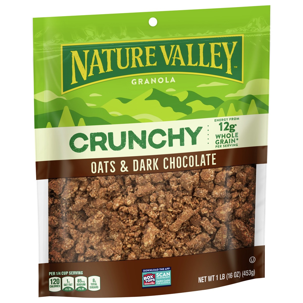 slide 7 of 9, Nature Valley Crunchy Granola, Oats and Dark Chocolate Granola, Resealable Snack Pouch, 16 oz, 16 oz