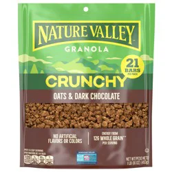 Nature Valley Crunchy Granola, Oats and Dark Chocolate Granola, Resealable Snack Pouch, 16 oz