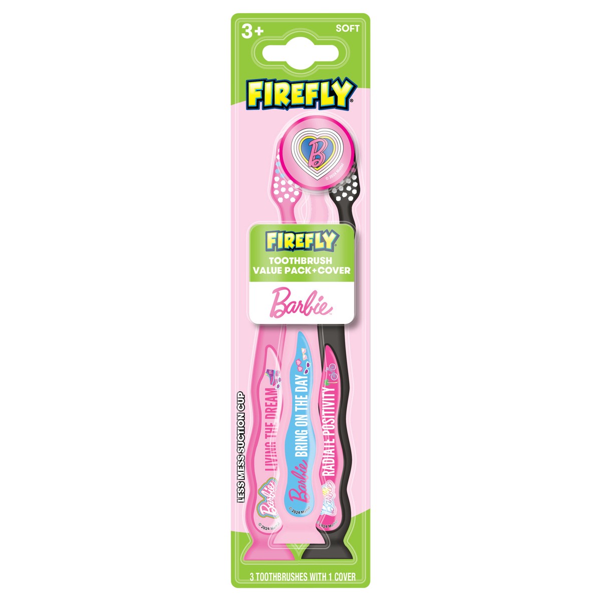slide 1 of 7, Firefly 3+ Soft Toothbrush Value Pack + Cover 3 Each, 3 ct