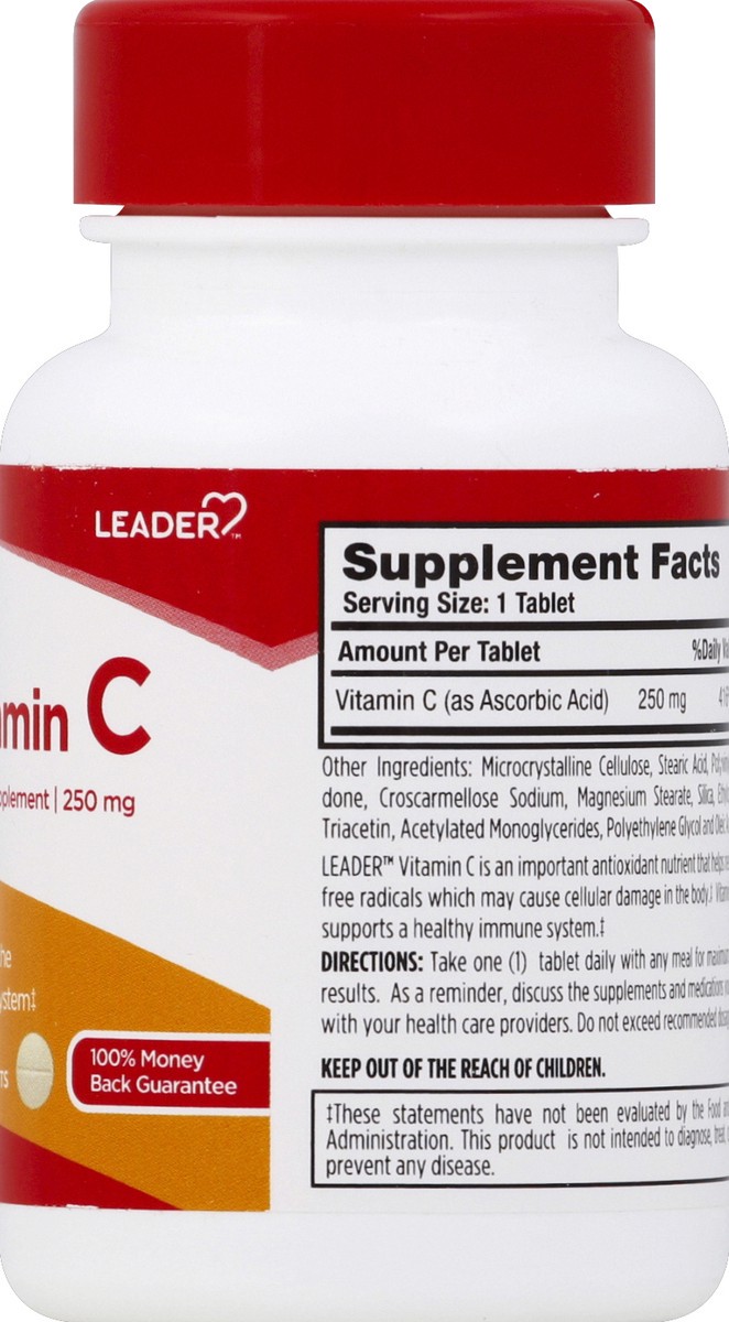 slide 3 of 9, Leader Vitamin C Tabs, 100 ct